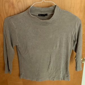Light Beige 3/4 mock neck shirt